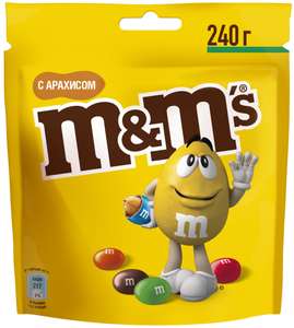 4 упаковки Драже M&M's 240 г, напр. Peanut в шоколадной глазури, с арахисом (96₽ за 1 шт)