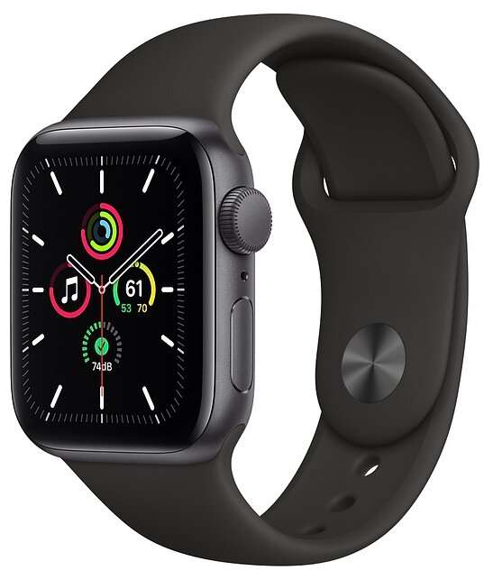 Умные часы Apple Watch SE GPS 40мм, серый космос/черный