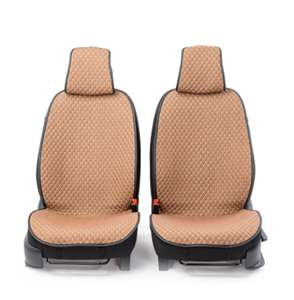 Накидки на передние сиденья "Car Performance", 2 шт., fiberflax CUS-1052 BR/BE