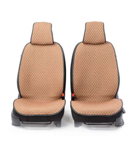 Накидки на передние сиденья "Car Performance", 2 шт., fiberflax CUS-1052 BR/BE