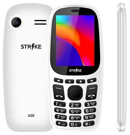 Телефон Strike A20 белый цвет