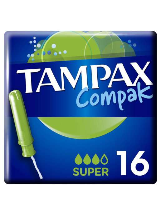 Гигиенические тампоны TAMPAX Discreet Compak super 16шт.