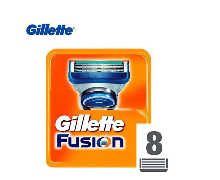 Сменные кассеты для бритья Gillette Fusion, 8 шт. на Tmall