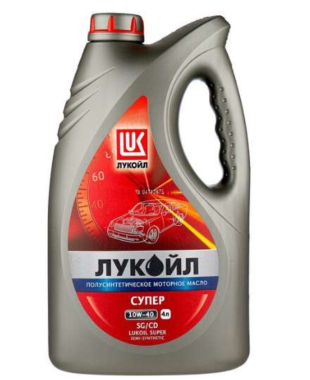 Полусинтетическое моторное масло ЛУКОЙЛ Супер SG/CD 10W-40 4 л