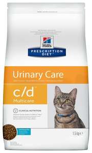 Сухой корм для кошек Hill's Prescription Diet C/D Multicare для лечения МКБ, с океанической рыбой 1.5 кг