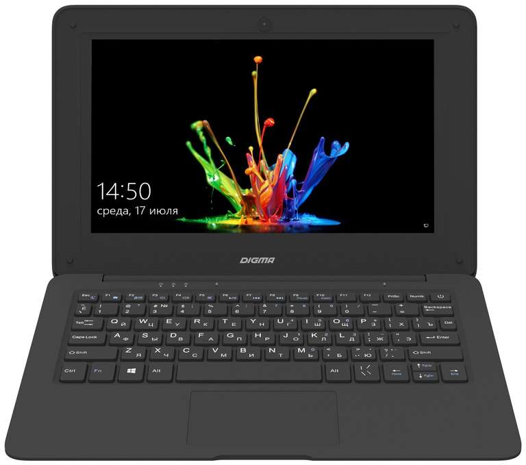 Ноутбук DIGMA EVE 10C301 (ES1050EW), черный 3+32 Гб
