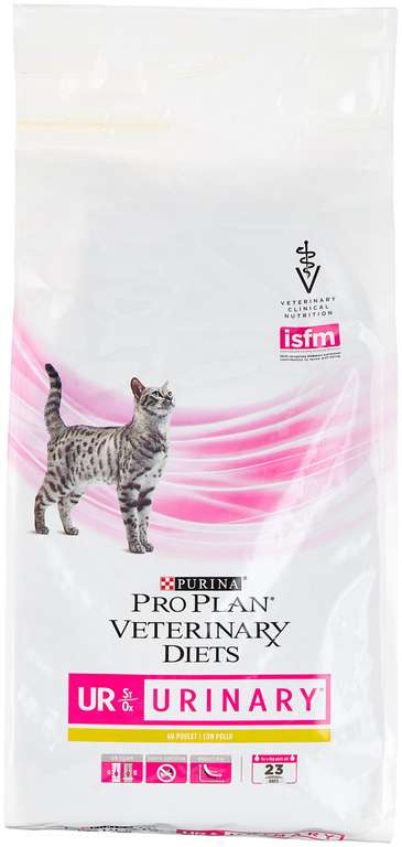 Сухой корм для кошек Pro Plan Veterinary Diets Feline UR Urinary with Chicken dry 1,5кг (+350г за 1₽)