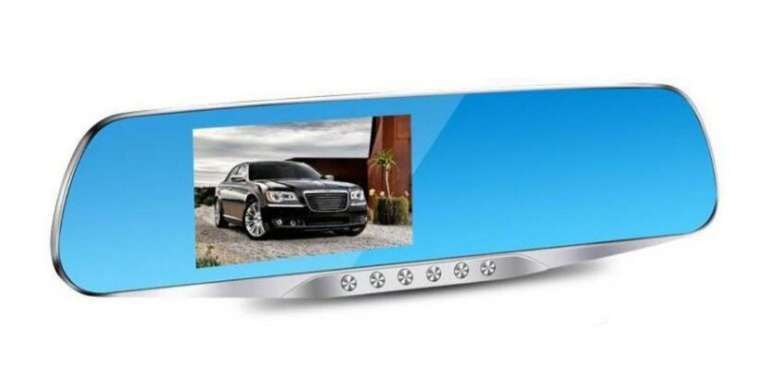 Автомобильное зеркало видеорегистратор заднего вида Vehicle Blackbox DVR, 4,3 дюйма, 2 камеры, HD качество