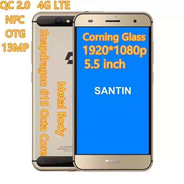 Santin actoma ace 2/32gb , 4G , nfc , Full Hd , metal , quick charge 2.0 , snap 615 , 5.5" , otg