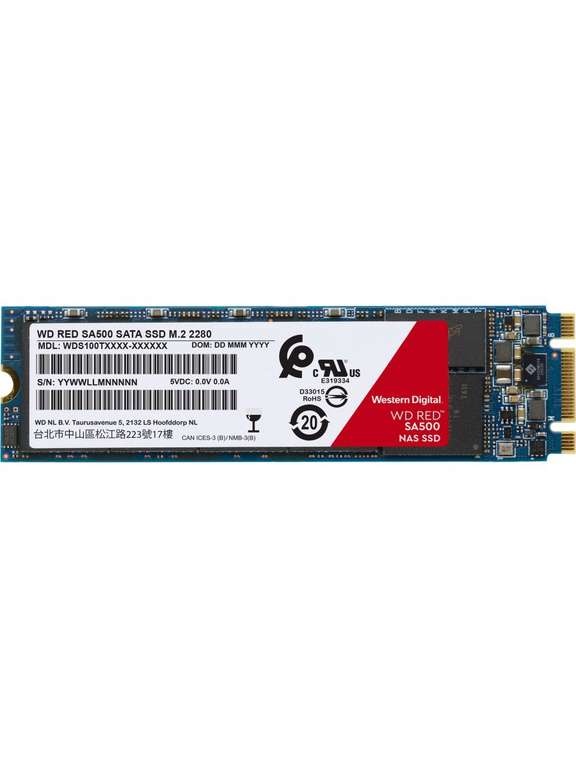 SSD накопитель WD RED SA500, 500 ГБ (WDS500G1R0B)
