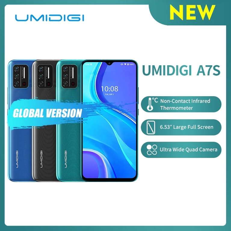 Смартфон Umidigi A7S со встроенным бесконтактным ИК-термометром