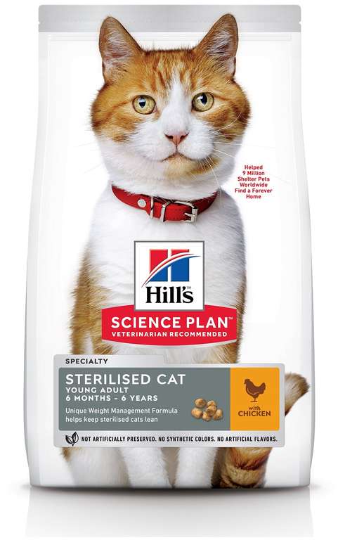 Сухой корм для стерилизованных котов и кошек Hill's Science Plan, с курицей 10 кг