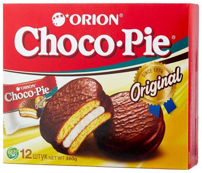 Пирожное Orion Choco Pie 360 г (74₽ при покупке от 4 штук)