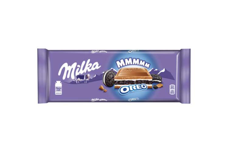 Шоколад Milka молочный с начинкой со вкусом ванили и печеньем Орео, 300 г