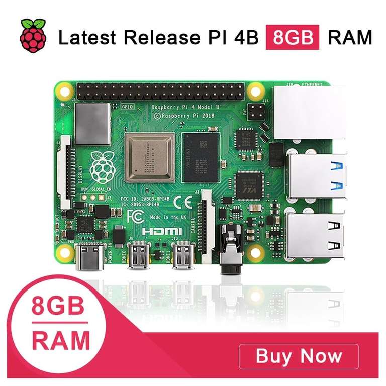 Одноплатный мини-пк Raspberry pi 4 8gb