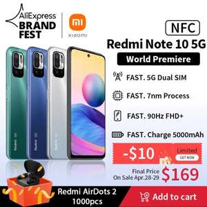 Redmi Note 10 5G 4+64 Гб с 28 апреля