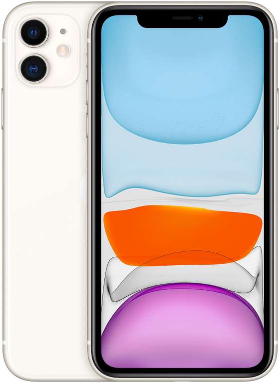 Смартфон Apple iPhone 11 64GB, белый, Slimbox + Беспроводные наушники Jays t-Four Wireless