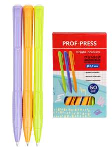 Prof-Press Набор 50 штук. Ручка шариковая "Bright Colours"
