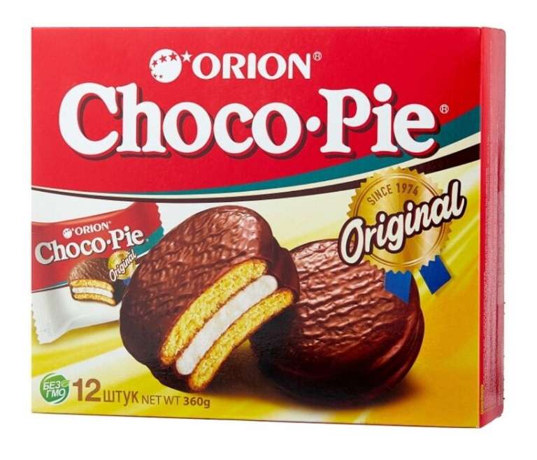 Пирожное Orion Choco Pie, 360 г (73₽ при покупке от 4 шт)