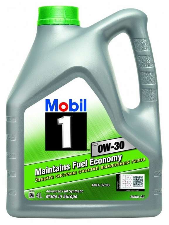 Синтетическое моторное масло MOBIL 1 ESP 0W-30 4 л