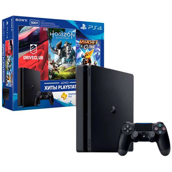 PS 4 Slim + 3 игры + 3 месяца подписки на PS Plus в Мвидео