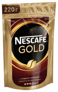 Растворимый кофе Nescafe Gold 220гр х 4 упаковки (213₽ за 1 шт)