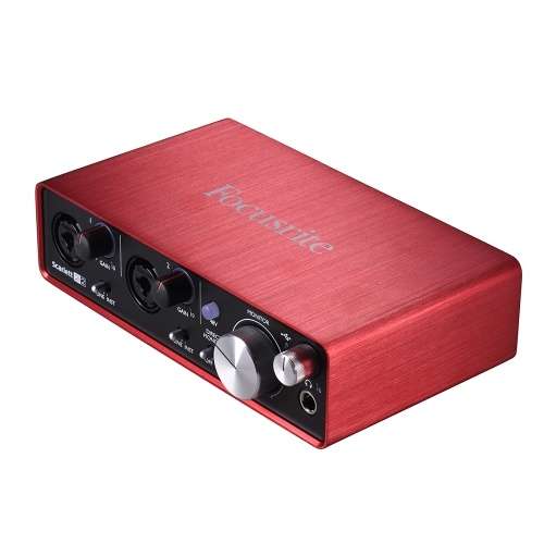 Focusrite Scarlett 2i2 USB Звуковая Аудиокарта/Усилитель для Музыкантов 24bit/192kHz