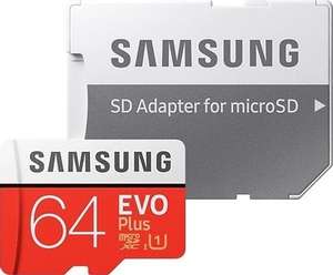 Карта памяти microSD Samsung 64GB EVO plus