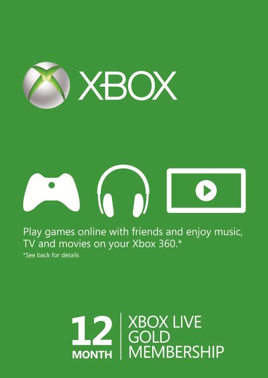 Xbox Live Gold на 12 месяцев