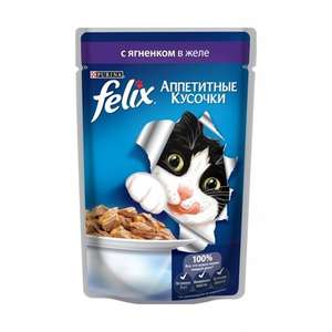 Корм для кошек FELIX с ягненком в желе, 85г (только в ТЦ)