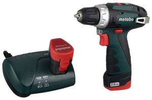 Дрель-шуруповерт Metabo PowerMaxx BS 2014, 10.8 В, 2.0А·ч х2, кейс