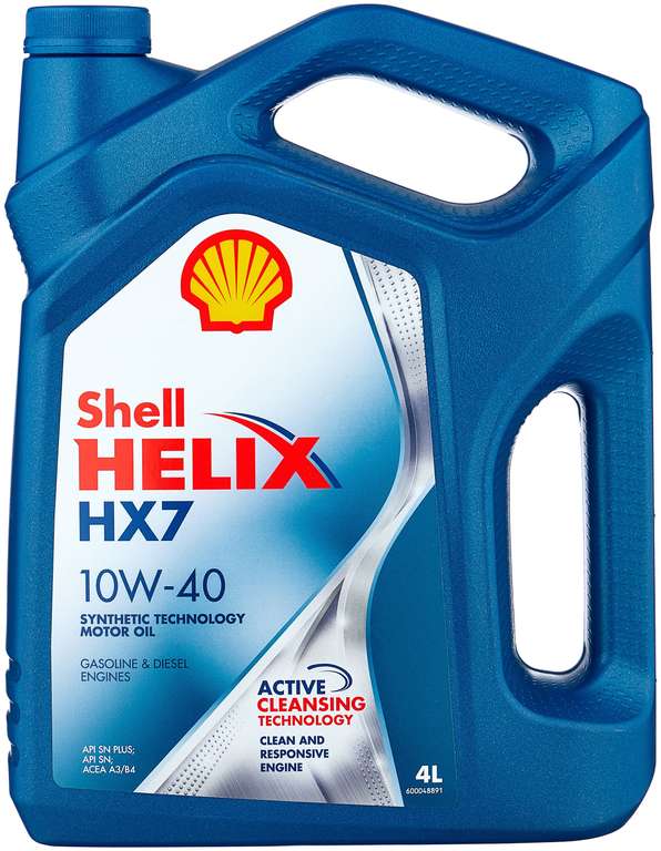 Полусинтетическое моторное масло SHELL Helix HX7 10W-40 4 л