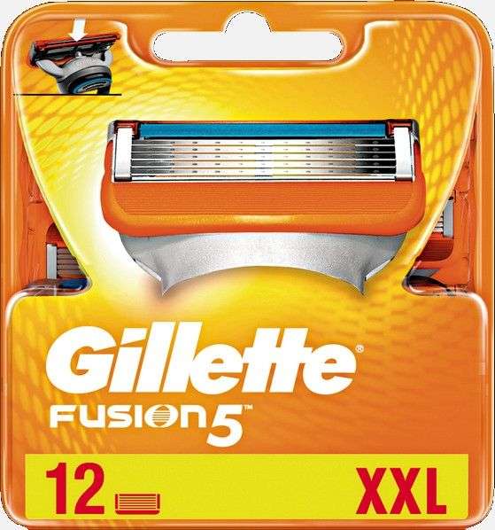 [Мск] Сменные кассеты для мужских безопасных бритв Gillette Fusion - 12 шт в уп.