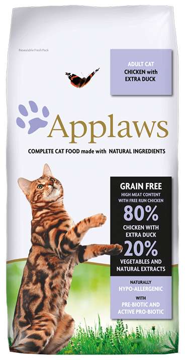 Сухой корм для кошек Applaws беззерновой, с курицей, с уткой 7.5 кг