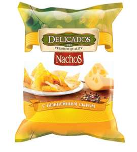 Кукурузные чипсы Delicados Nachos с сыром, 150г.
