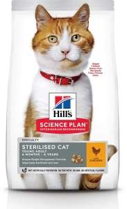 Сухой корм Hill's Science Plan для молодых стерилизованных кошек и кастрированных котов, с курицей, 1,5 кг