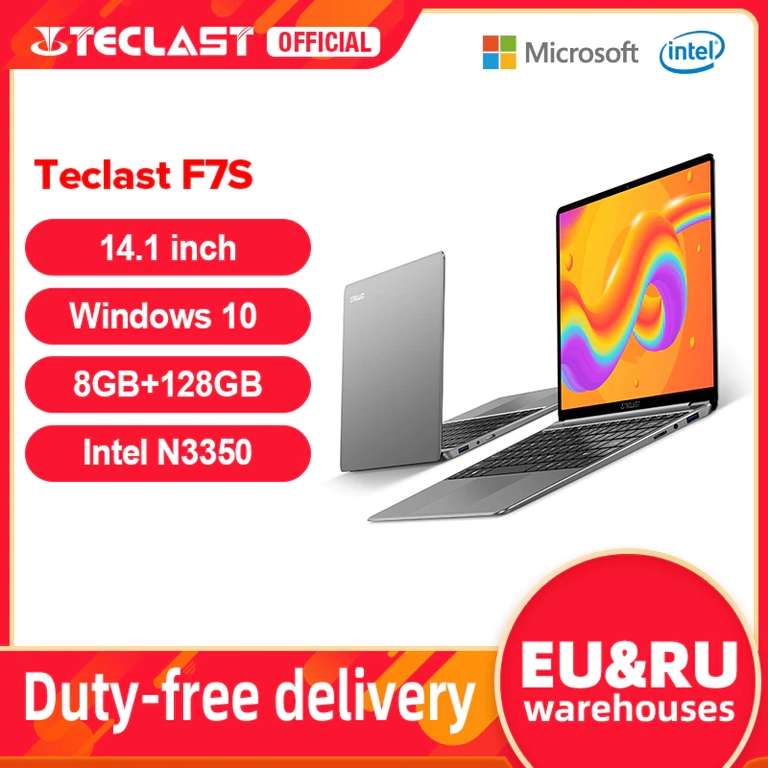 Ноутбук Teclast F7S 14,1" 8/128 Гб Intel N3350 IPS 1920x1080 Windows 10