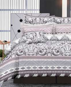Комплект постельного белья Павлина Жанет Евро, Креп, наволочки 70x70