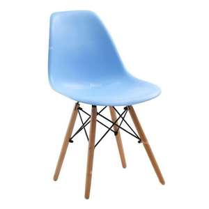 Стул EAMES wood голубой