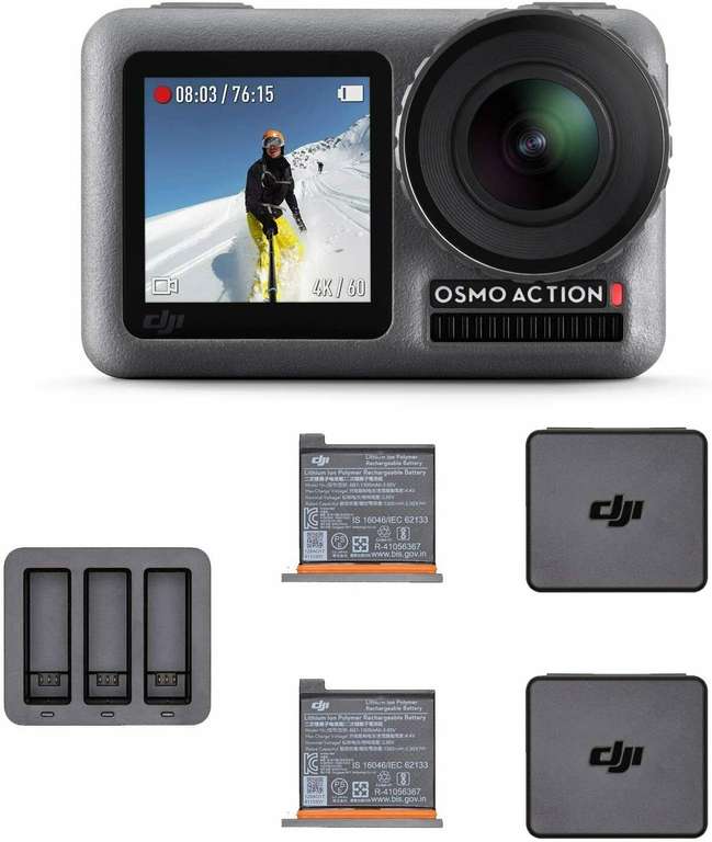 Экшн-камера DJI Osmo Action + зарядный комплект, оригинал (из США, нет прямой доставки)