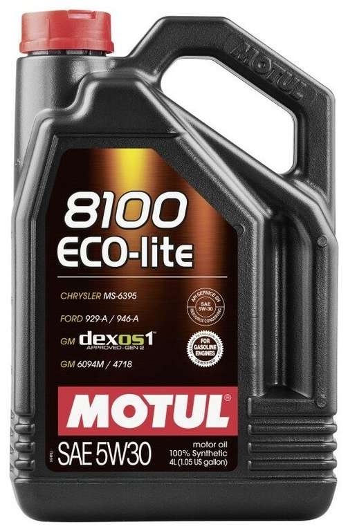 Синтетическое моторное масло Motul 8100 Eco-lite 5W30 4 л