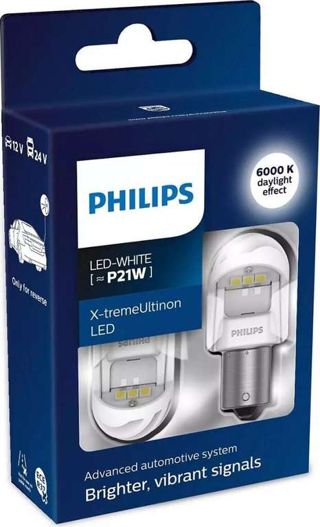 Светодиодная лампа Philips X-tremeUltinon LED gen2, P21W, 6000K, комплект 2 шт на Tmall