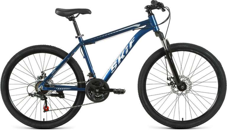 Велосипед Skif 26 Disc (2021) горный рам.:17" кол.:26" темно-синий/серебристый 15кг (RBKK1M36G004)
