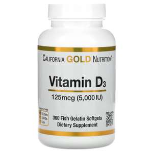Vitamin D3 360 капсул California Nutrition 5000 IU