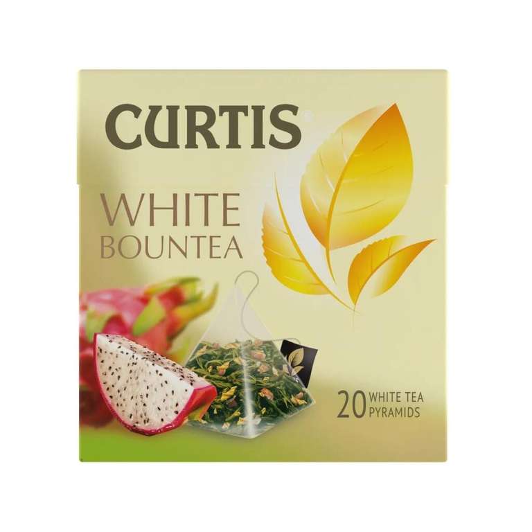 Чай Curtis White Bountea белый ароматизированный средний лист 20 пирамидок