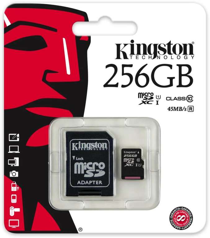 Карта памяти MicroSD Kingston Canvas Select 256gb (высокая вероятность подделки)