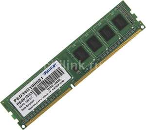 Оперативная память DDR3 4GB PATRIOT, 1600 MHz