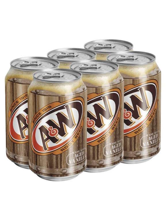 Газированный напиток A&W Root Beer (Рут Бир), 355 мл (6 шт) (USA)