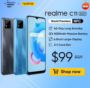 Смартфон realme C11 (2021) 2/32 GB, NFC