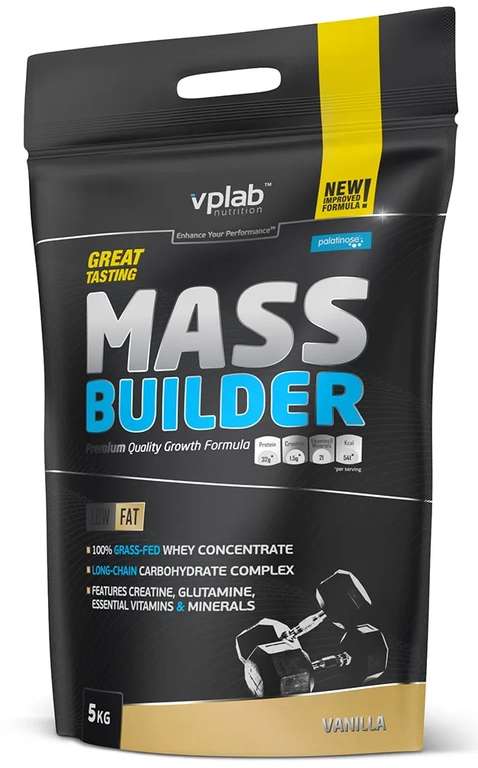 Гейнер VPLAB Nutrition Mass Builder, ваниль, 5 кг